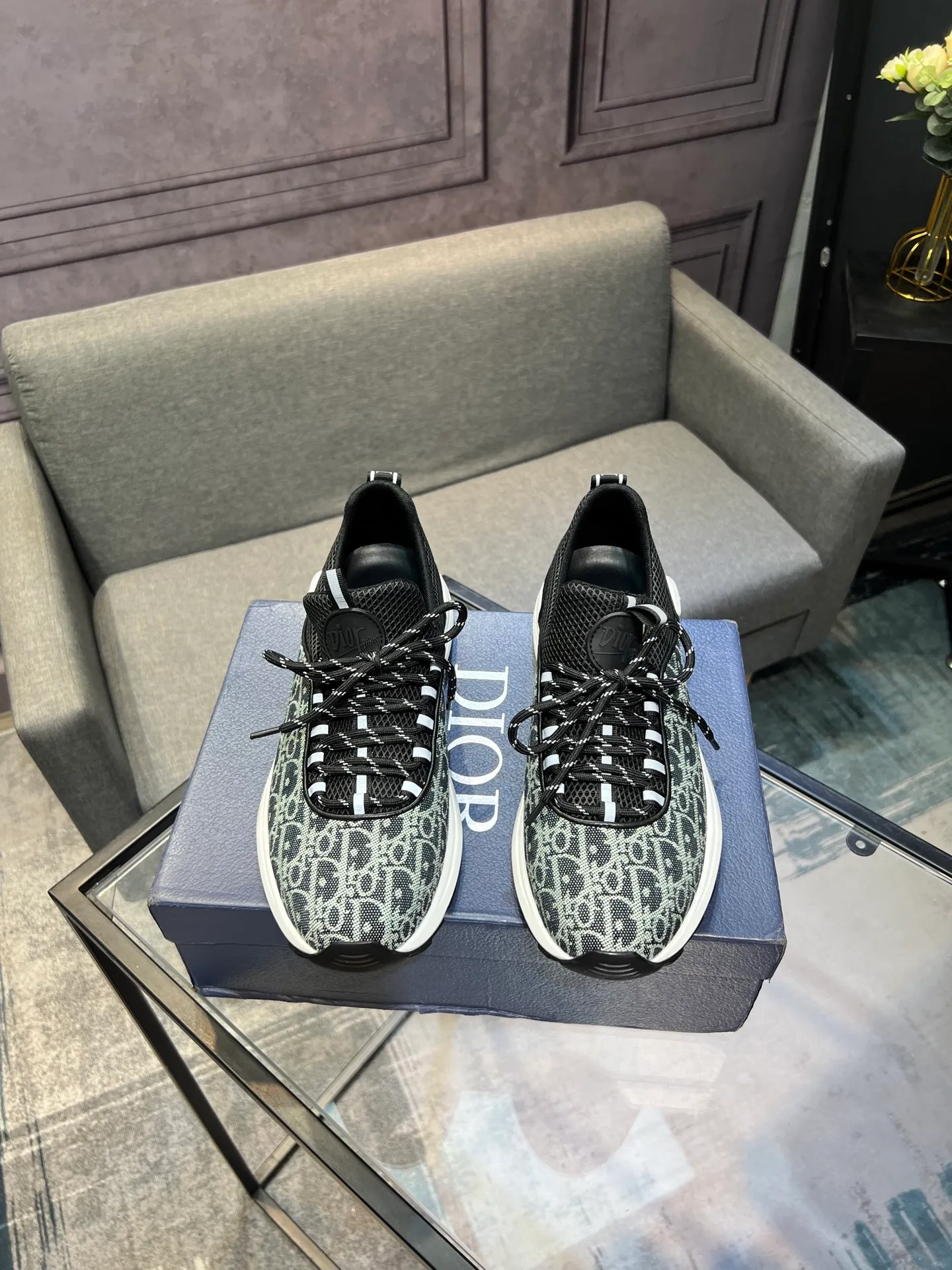 Men's shoes 💰400 [Dior] popular men's shoes, imported mesh splicing material, really inside. Original sole provided by the original factory, 38-45 (45 customized, non-refundable)